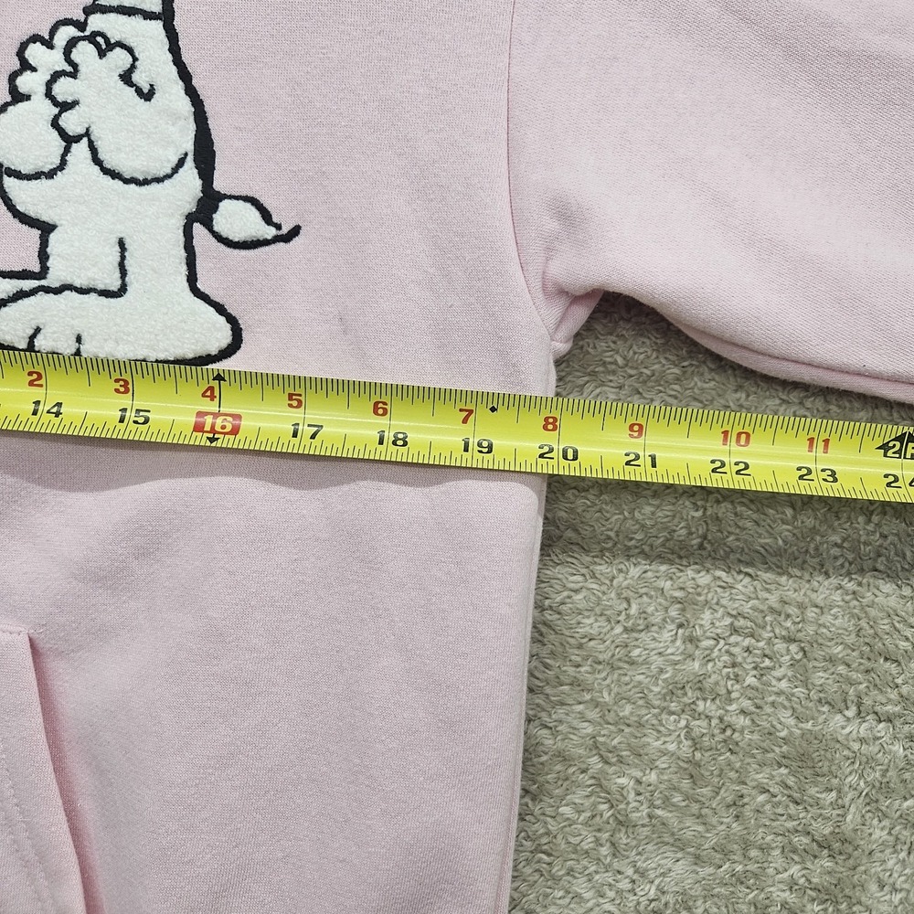 Peanuts Snoopy Full Zip Hoodie Womens Medium Pink Woodstock Sweatshirt Y2K Style - Picture 11 of 14